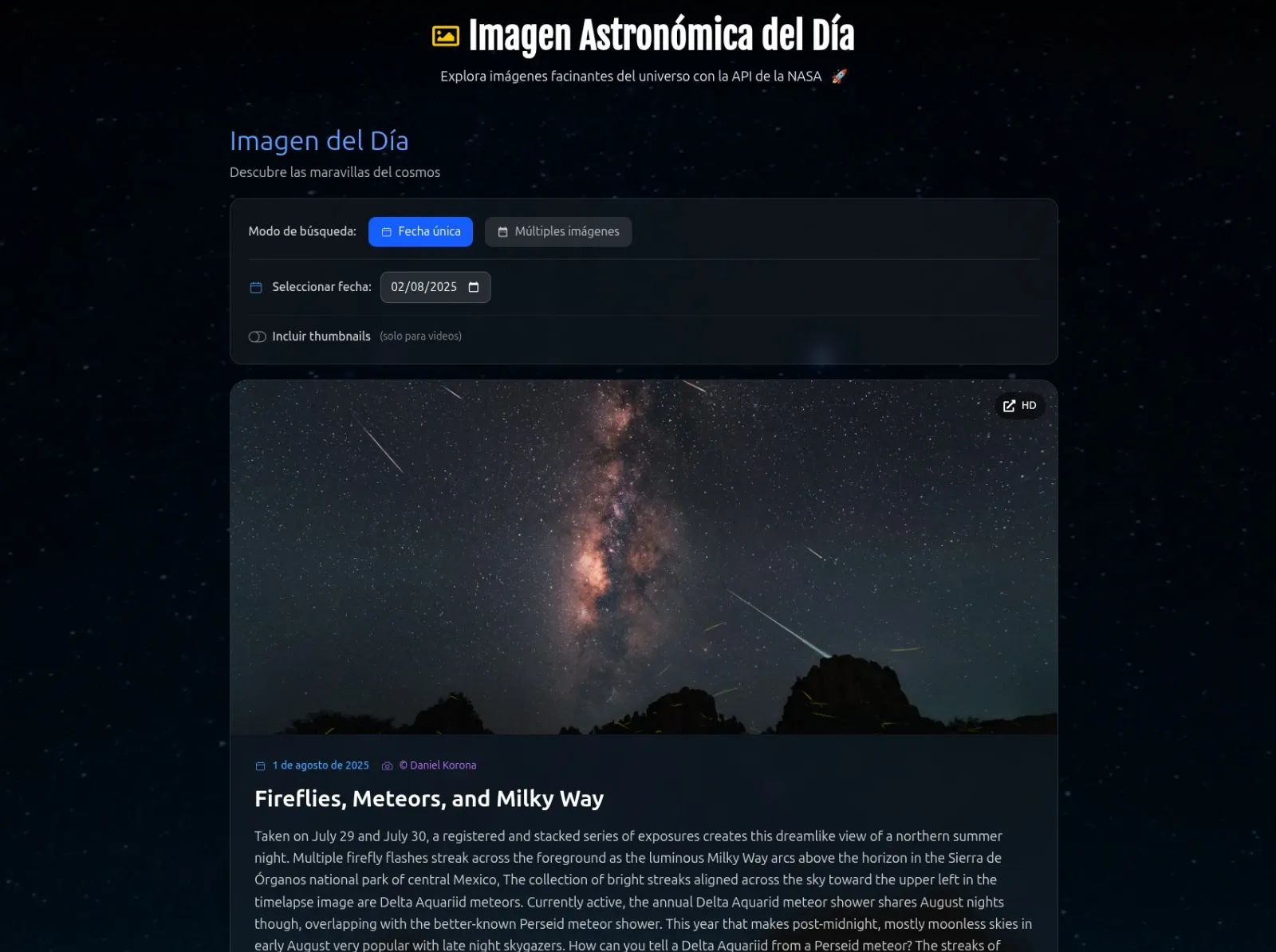 Proyecto API APOD NASA